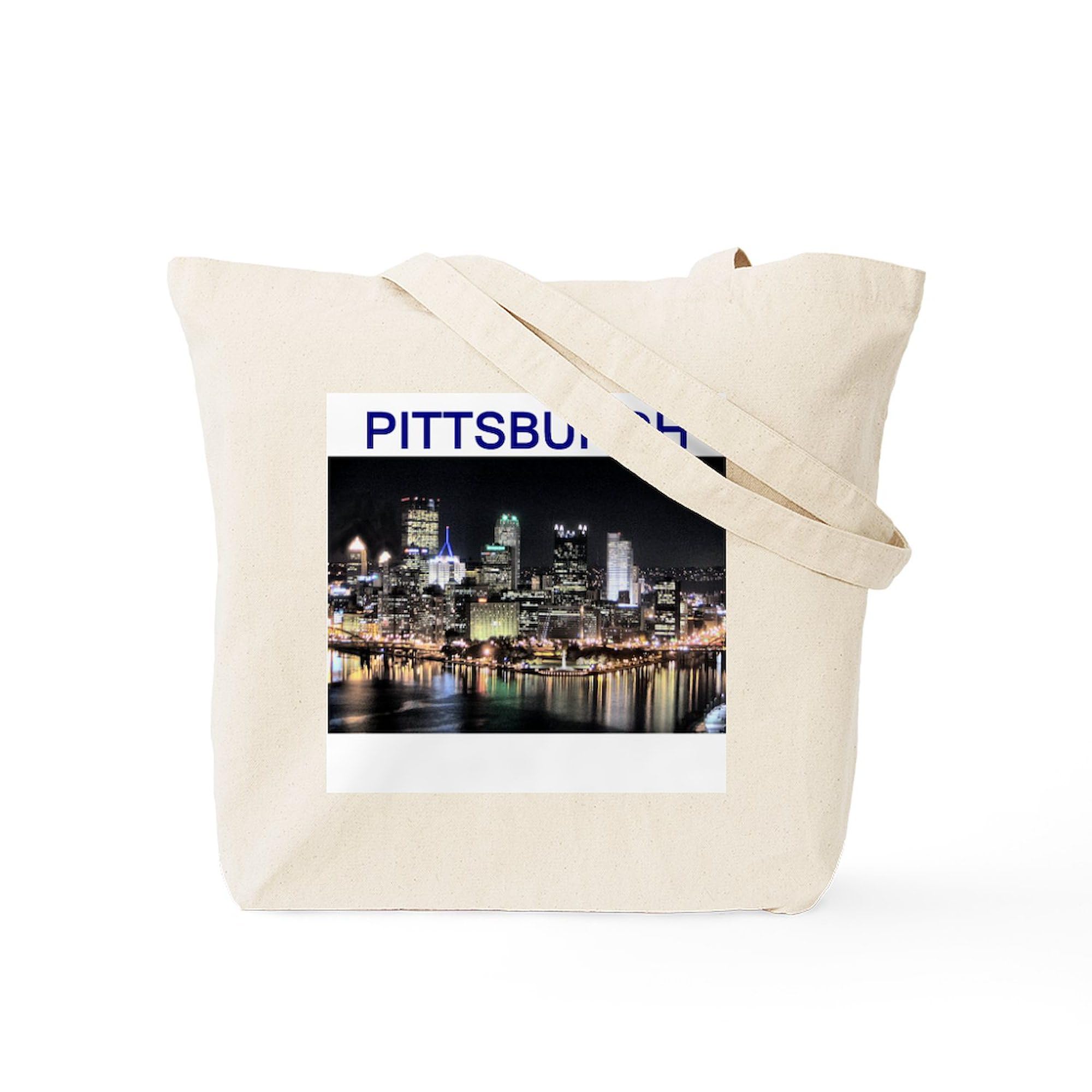 Pittsburgh Gifts & T-Shirt Tote Bag - Natural Canvas Reusable Shopping Bag for Groceries, Beach & Everyday Use | CafePress