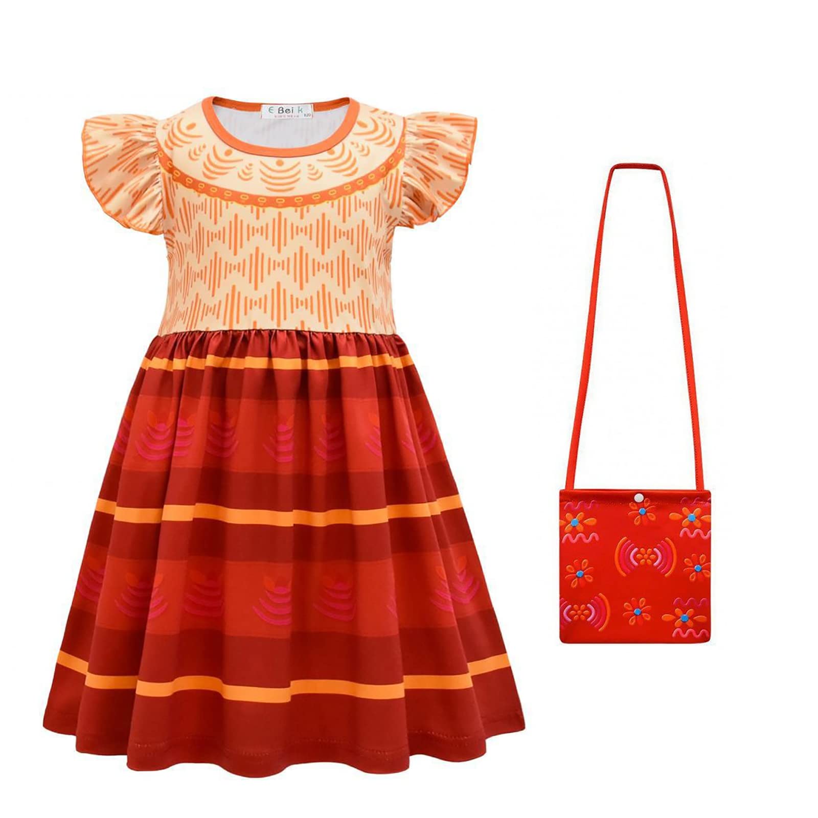 Encanto Girls Cosplay Dress - HD Print Princess Costume for Stage Shows, Themed Parties & Disney Character Play | Perfect for Halloween, Birthday Parties & Dress-Up Playtime