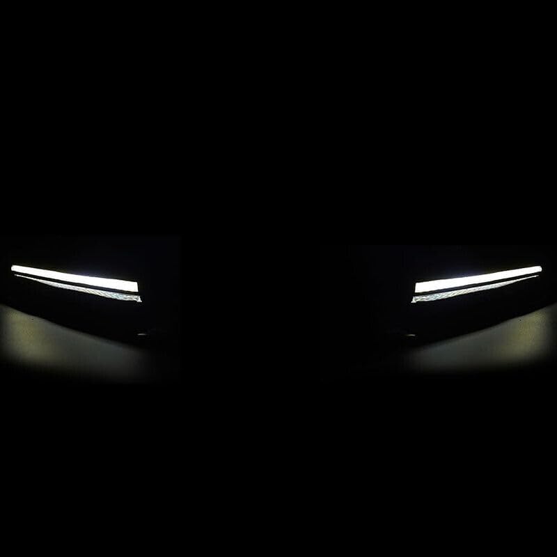 Glossy Black Front Bumper Lip Splitter with LED Daytime Running Lights for 2017-2021 Honda Civic Hatchback & Si | Lower Chin Protection & Air Dam Spoiler | Perfect for Street Racing & Car Customization