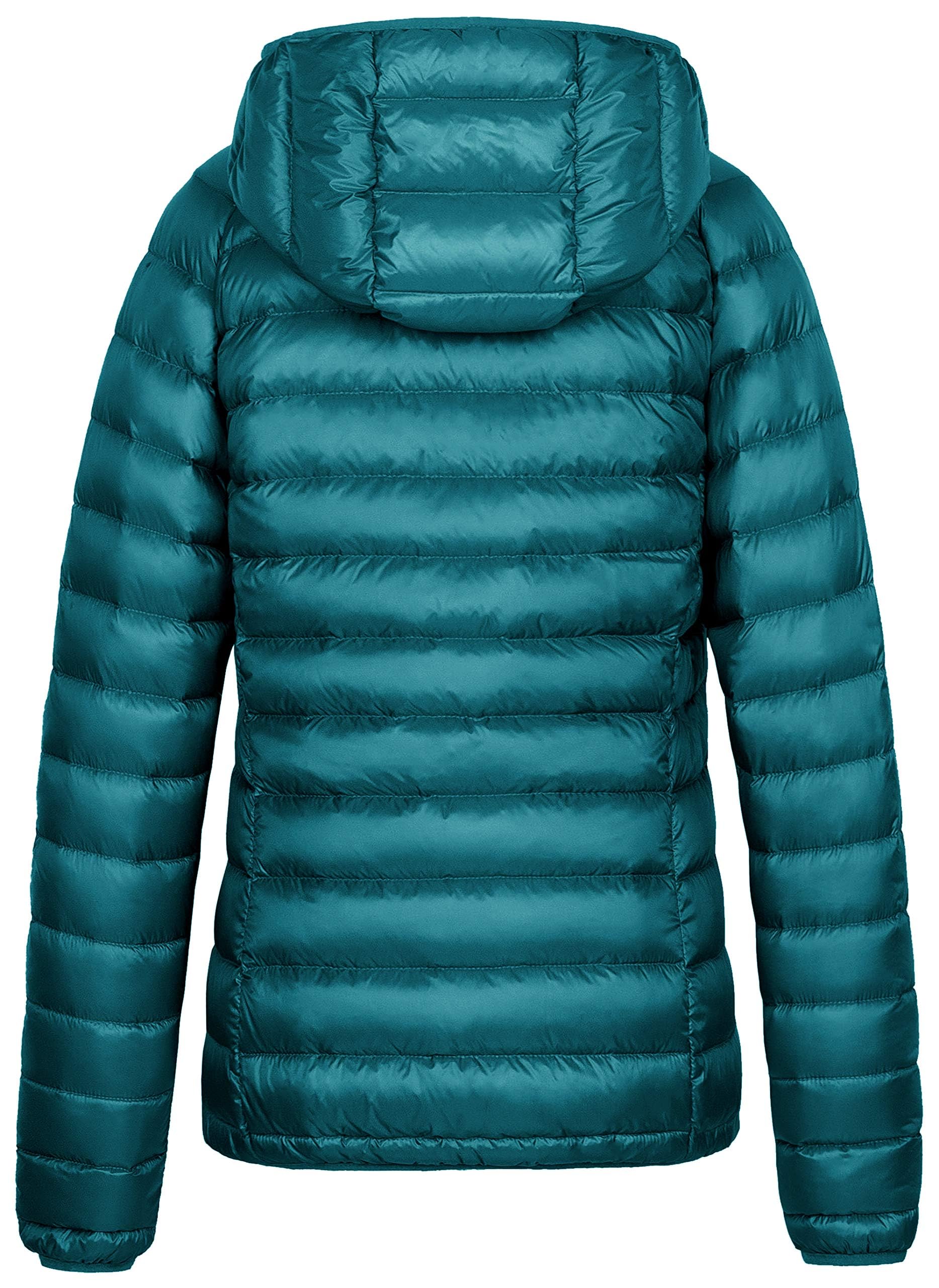 Wantdo Women's Lightweight Packable Down Jacket - Hooded Winter Puffer Coat for Outdoor Activities, Travel & Cold Weather