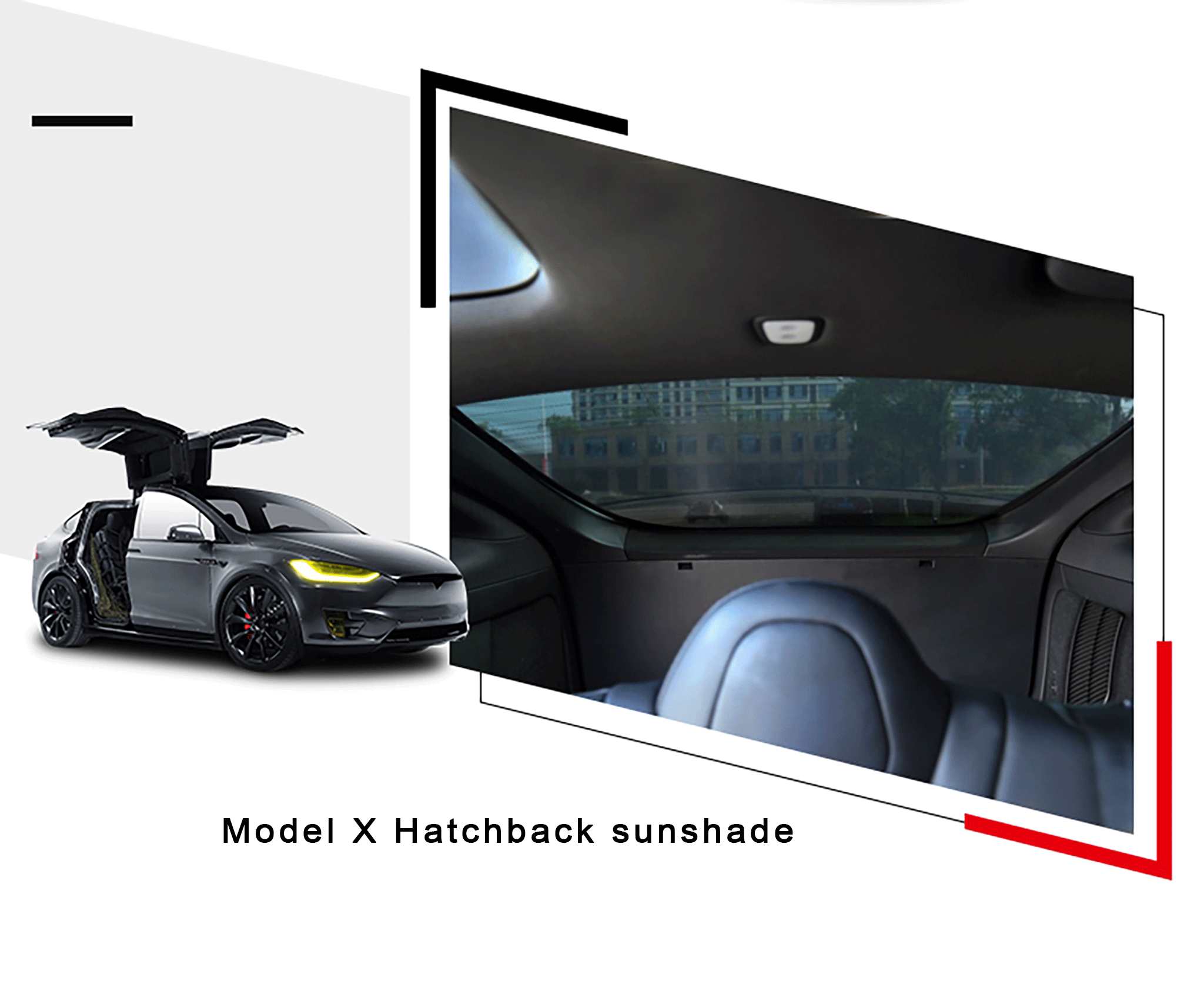 Premium Tesla Model X Roof Sunshade (2016-2025) - Compatible with Pre-Refresh & Newer Models | UV Protection & Heat Reduction for Summer Driving & Outdoor Parking
