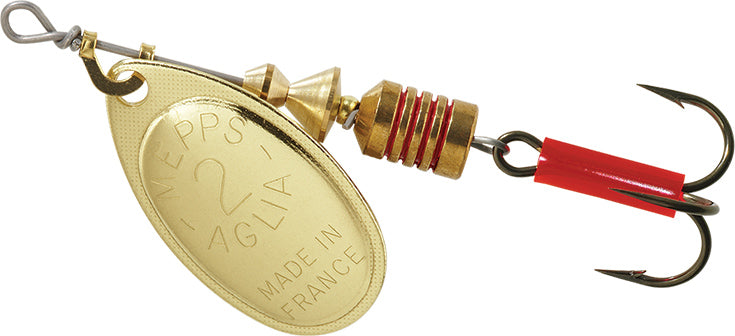 Aglia Spinner #2 Plain Treble - High-Quality Fishing Lure for Bass, Trout, and Pike | Perfect for Freshwater and Saltwater Angling