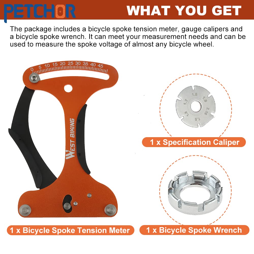 Premium Bike Spoke Tension Meter - Professional Tensiometer for Measuring & Adjusting Bicycle Wheel Spokes Tension | Essential Tool for Cyclists, Bike Mechanics & DIY Enthusiasts | Perfect for Road Bikes, Mountain Bikes & Wheel Maintenance