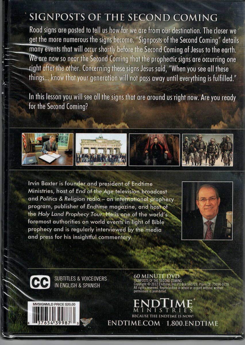 Signpost Of The Second Coming DVD - End Time Prophecy & Bible Study - Christian Documentary for Home Worship & Small Group Discussions