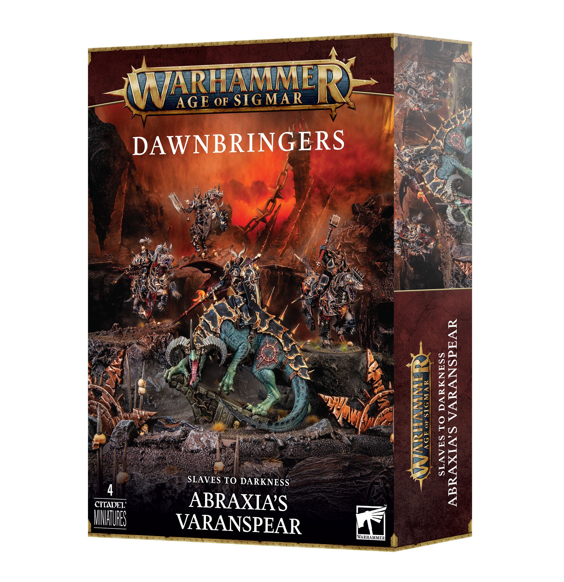 Age of Sigmar Slaves to Darkness: Abraxia's Varanspear - Chaos Warrior Miniature for Tabletop Wargaming & Fantasy Battles