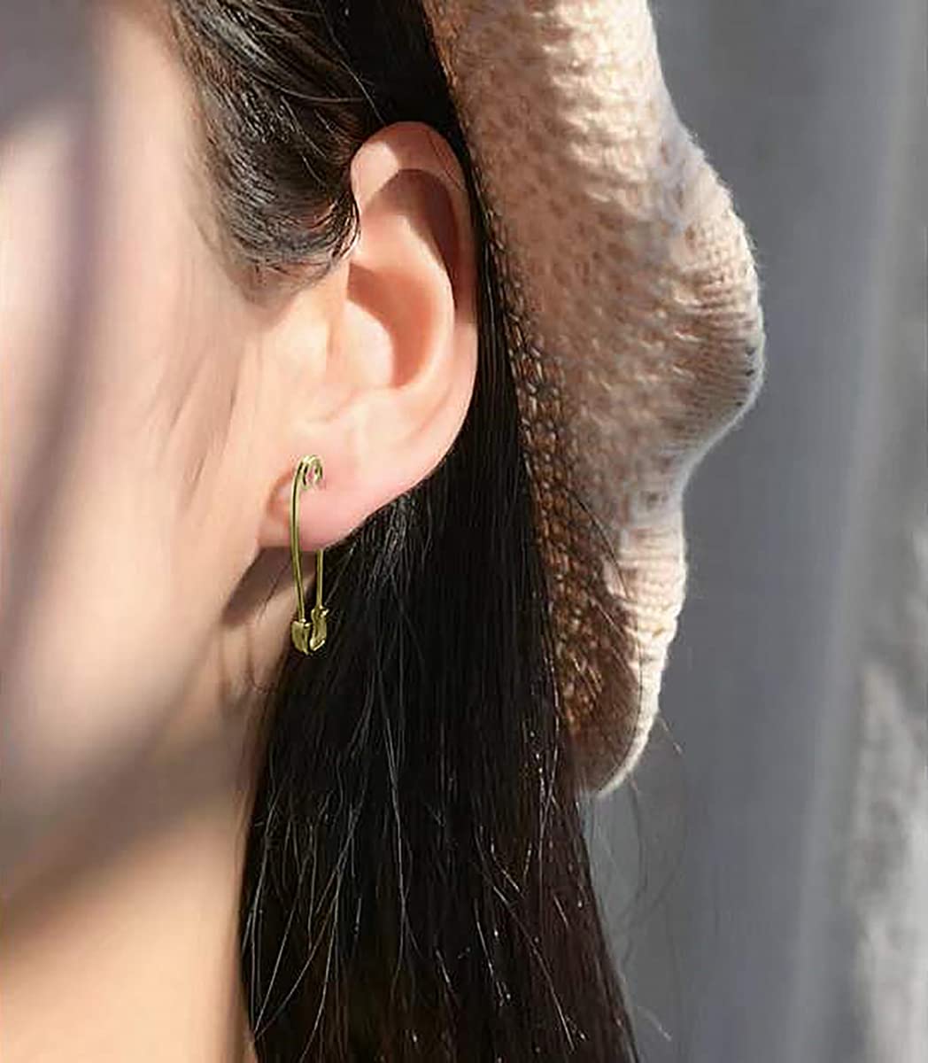 Reffeer Solid 925 Sterling Silver Hoop Earrings - Cute Paper Clip Design Cartilage Earrings for Women | Everyday Wear, Gift Idea, Party & Office Jewelry