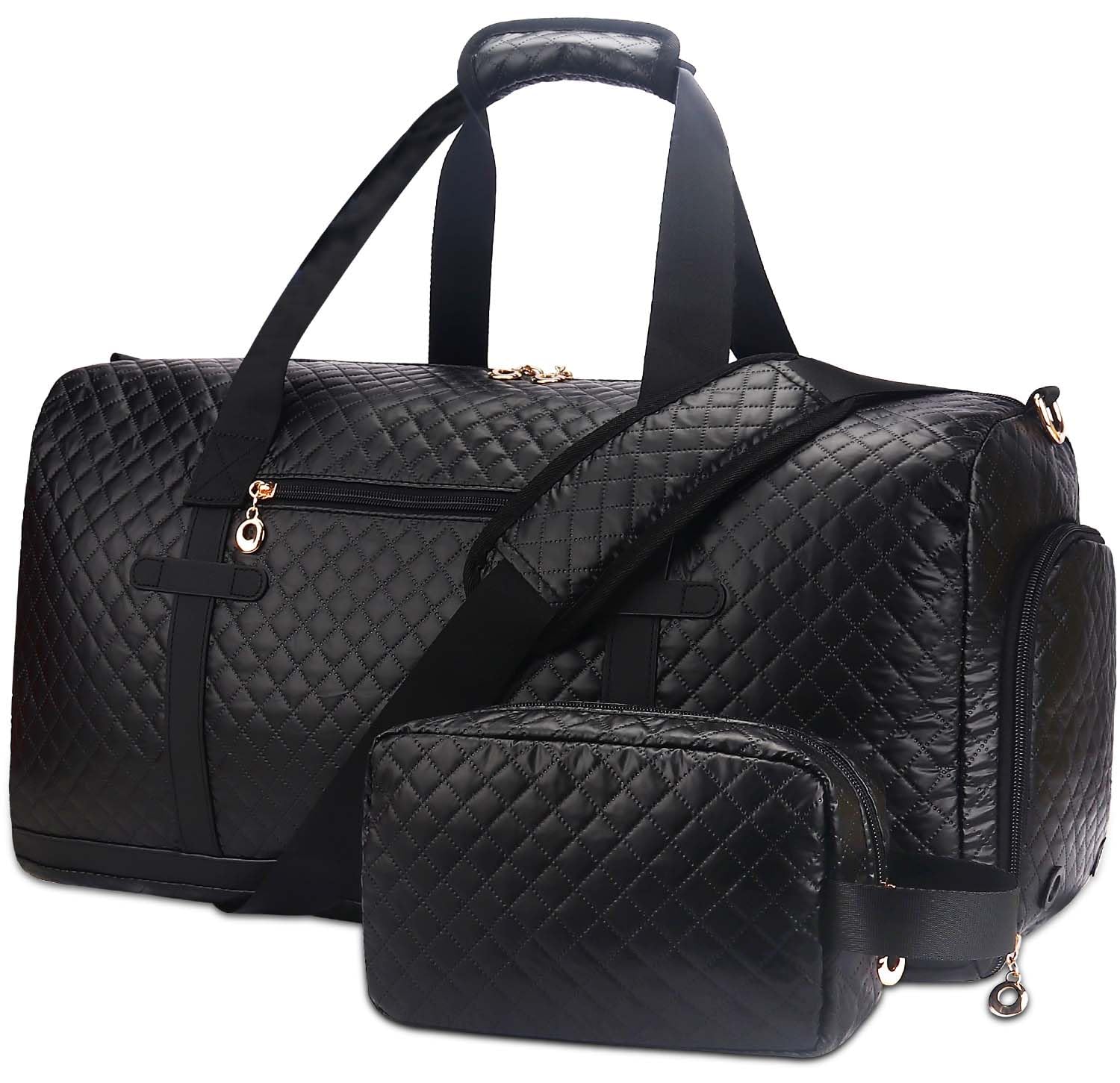 Women's Travel Duffel Bag with Toiletry Pouch & Shoe Compartment - Waterproof Weekender Carry On for Business Trips, Gym, Sports & Hospital Visits - Perfect Overnight Bag for Workouts, Travel & Weekend Getaways