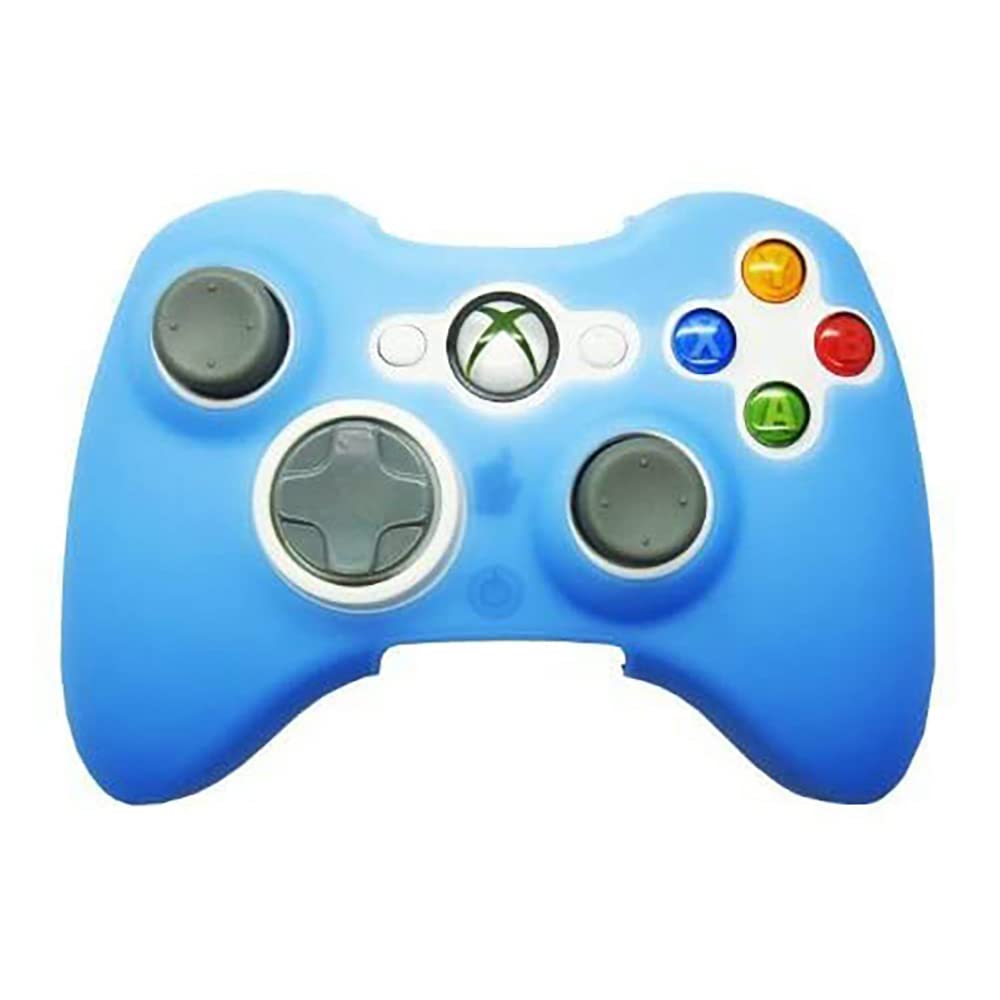 Soft Silicone Protective Skin Case Cover for Microsoft Xbox 360 Controller - Blue | Durable Grip & Shock Absorption for Enhanced Gaming Comfort