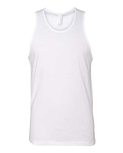 Next Level Men's Jersey Tank Top 9-Pack - Soft Breathable Workout Shirts for Gym, Running & Summer - White (Style 3633)