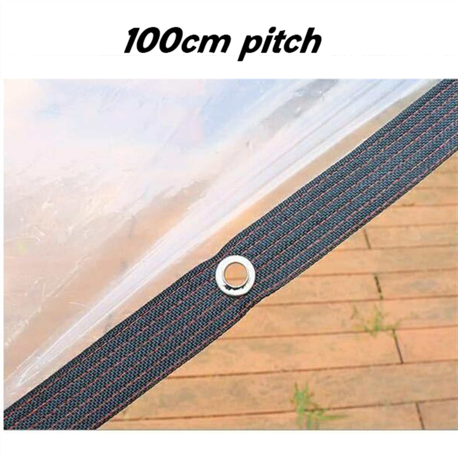 Waterproof Clear Tarps with Grommets - 6x6m/19x19ft Heavy Duty Plastic Tarpaulin for Outdoor Patio, Porch Enclosure, Greenhouse & Canopy Cover - Perfect for Weather Protection, Camping & DIY Projects