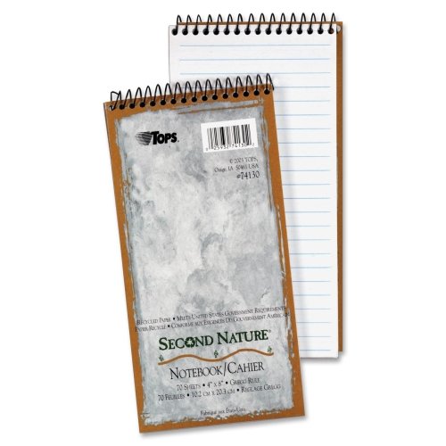 Wholesale Case of 25 - Tops Recycled Gregg Rule Steno Pads, 1-Subject Reporter Notebooks, 70 Sheets, 4