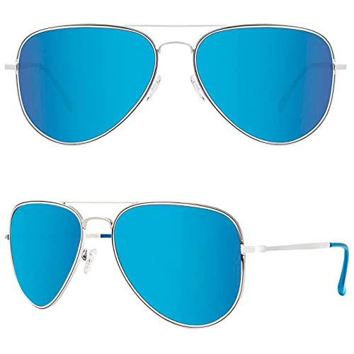 Silver Frame/Ice Blue Lens