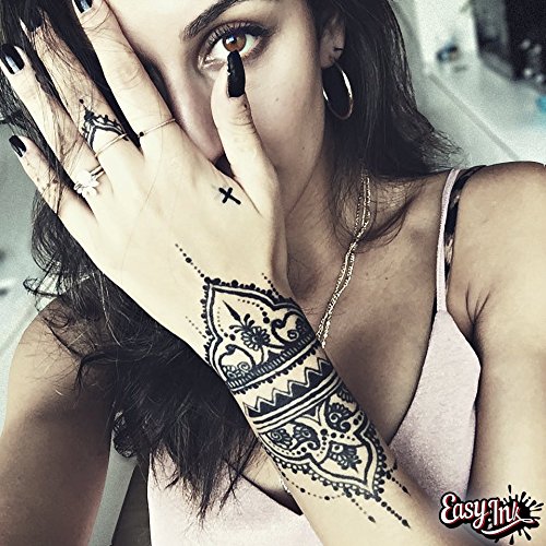 Organic Jagua Fruit Temporary Tattoo Ink - Natural, Long Lasting & Chemical Free (0.5oz/14ml) | Dark Blue & Black Vegan Body Art Gel for DIY Henna, Mehndi & Festival Tattoos | Safe for Sensitive Skin | Perfect for Parties, Weddings & Halloween Costumes