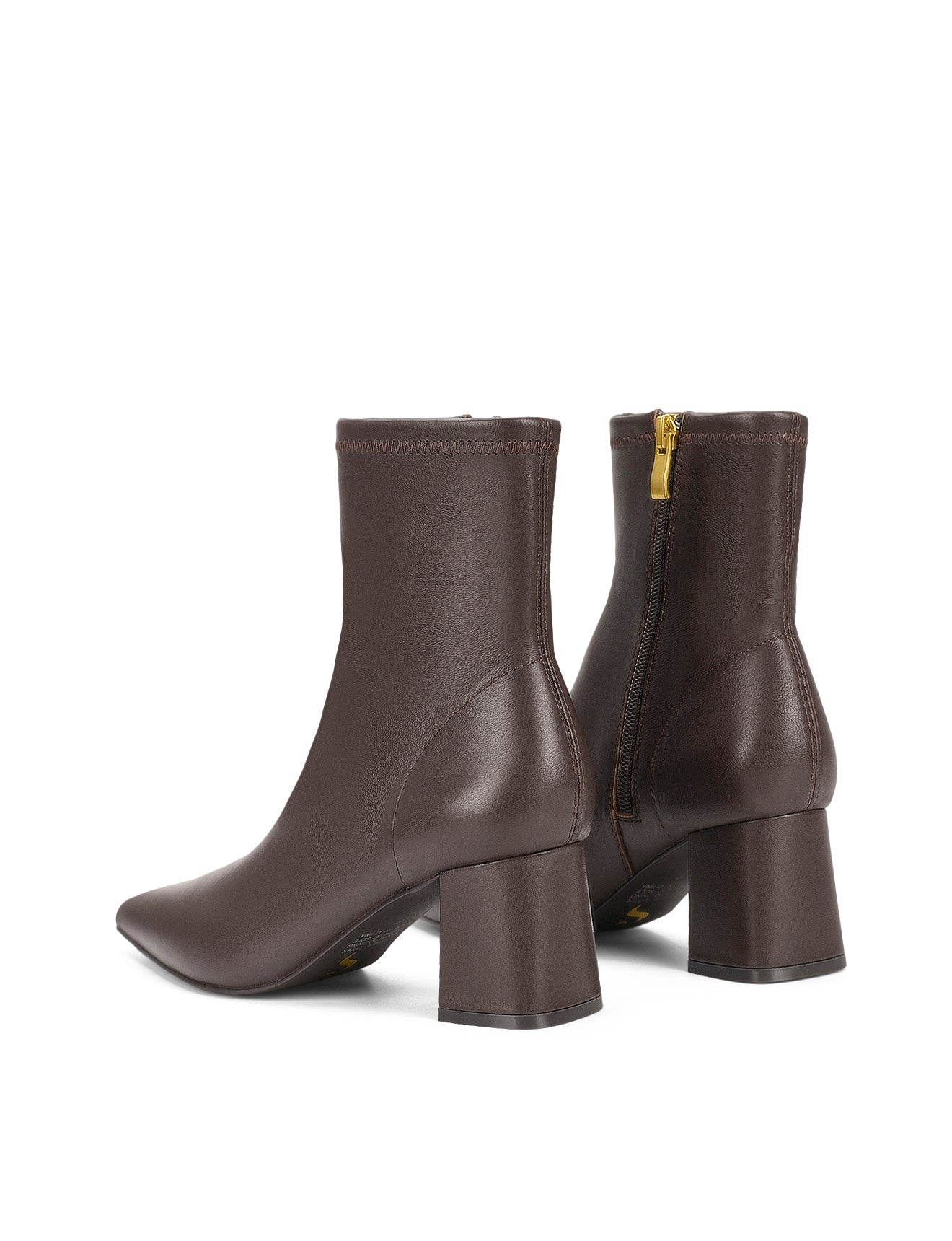 Yanet Women's Chocolate Brown Stretch Leather Ankle Boots - Comfortable & Stylish for Fall/Winter Fashion, Office Wear & Casual Outings