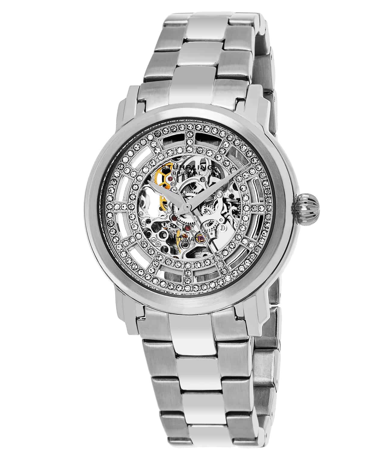 Rose Dial / Silver Case / Silver Stainless Steel Bracelet Deployant Buckle