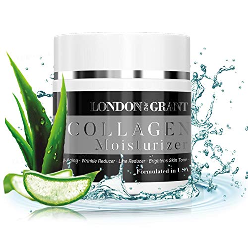 Natural & Organic Collagen Face Moisturizer Cream - Anti-Aging Wrinkle Treatment for Dark Circles, Fine Lines & Acne - Hydrating Formula with Glycerin & Mineral Oils - 2 fl.Oz (1 Pack) - Perfect for Daily Skincare Routine & Nighttime Use