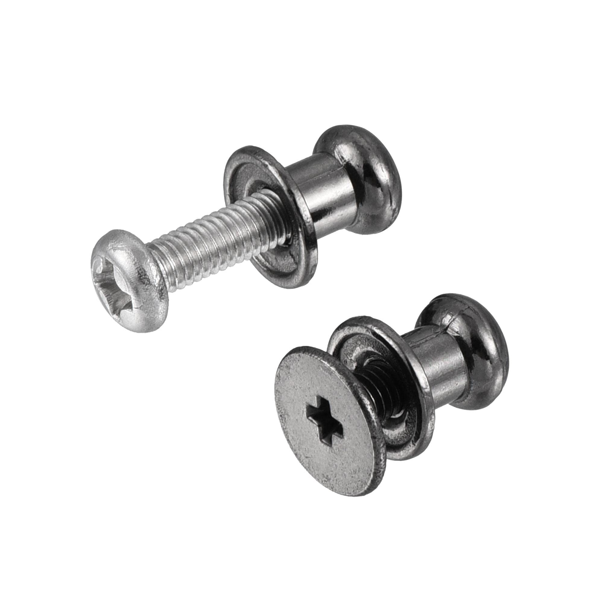 uxcell 6mm Black Zinc Alloy Round Knobs (12pcs) - Drawer Pulls & Cabinet Handles for Home Decor