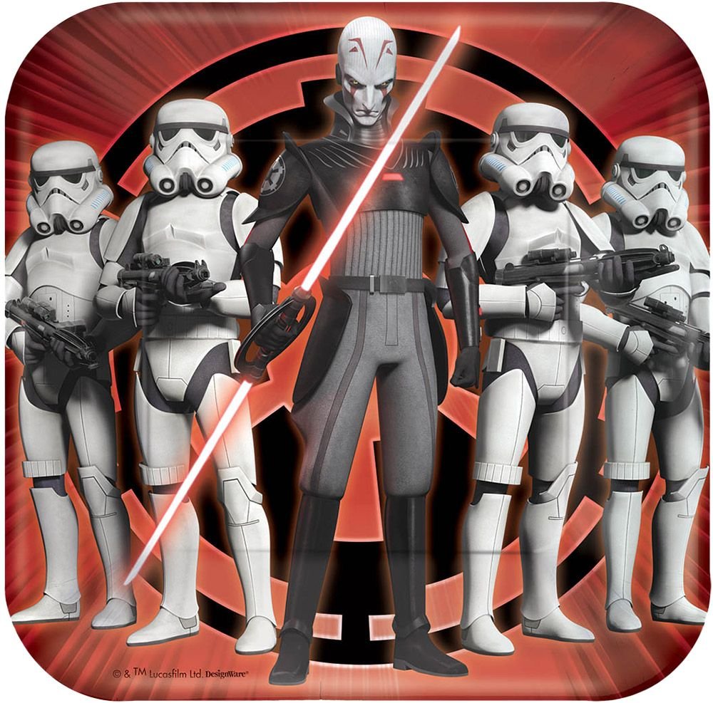 Star Wars Rebels Themed 8-Piece Dessert Plate Set for Parties, Birthdays & Collectors - Perfect for Kids, Fans & Themed Events