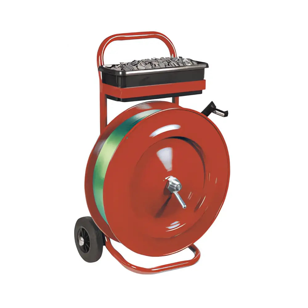 Heavy-Duty PET Strapping Dispenser Trolley with 406mm Core - Industrial Packaging Solution for Warehouse, Logistics & Shipping Operations