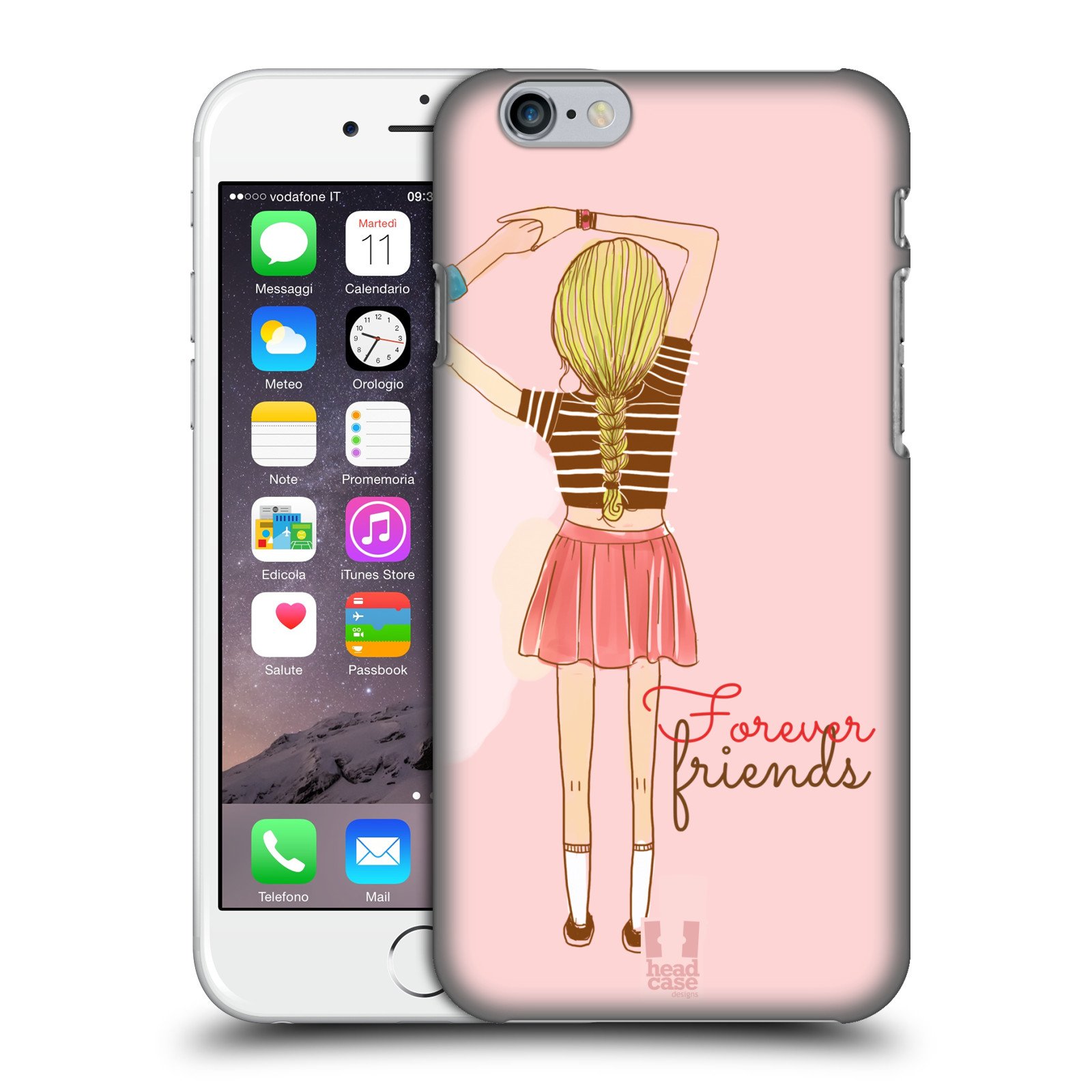Head Case Designs Infinity Stripes My BFF Hard Back Phone Case - Compatible with Apple iPhone 6 & iPhone 6s - Stylish Protective Cover for Everyday Use & Gift Giving