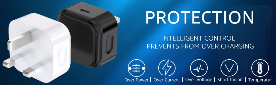 20W USB C Fast Charger Plug for Samsung Galaxy A15/A15 5G - PD Type C Wall Adapter UK Mains Power (Black) | Perfect for Home, Office & Travel Charging