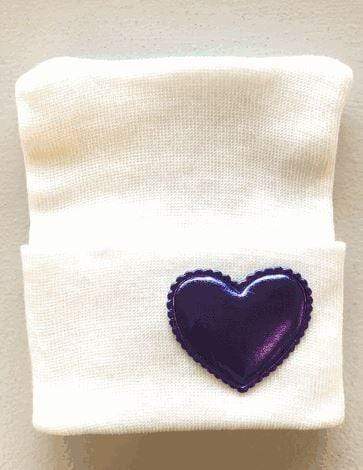 Gifted Baby NY Metallic Hearts Newborn Hospital Hat - Soft & Stylish Photo Prop for Baby Shower, First Photos & Special Occasions