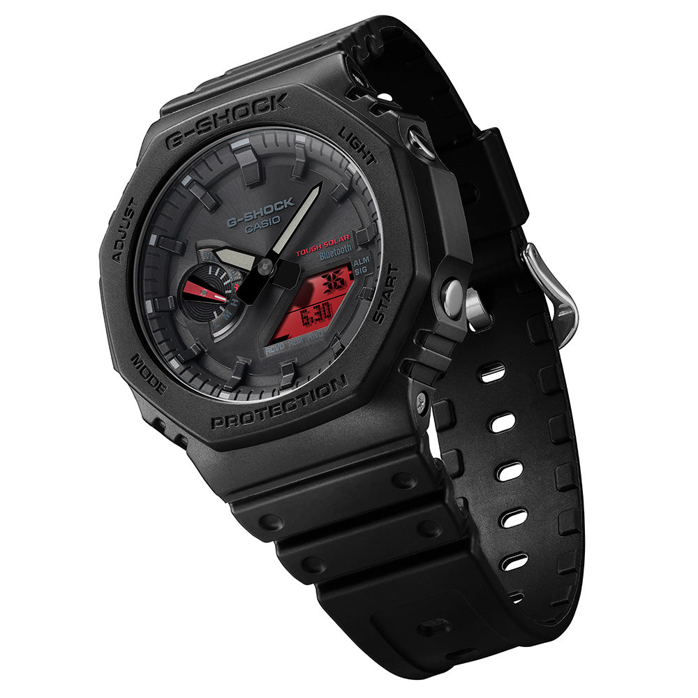 G Shock GAB2100BBR 1A Digital Analog Watch for Men - Rugged Military Style with Solar Power & Bluetooth - Perfect for Outdoor Sports, Hiking and Everyday Wear