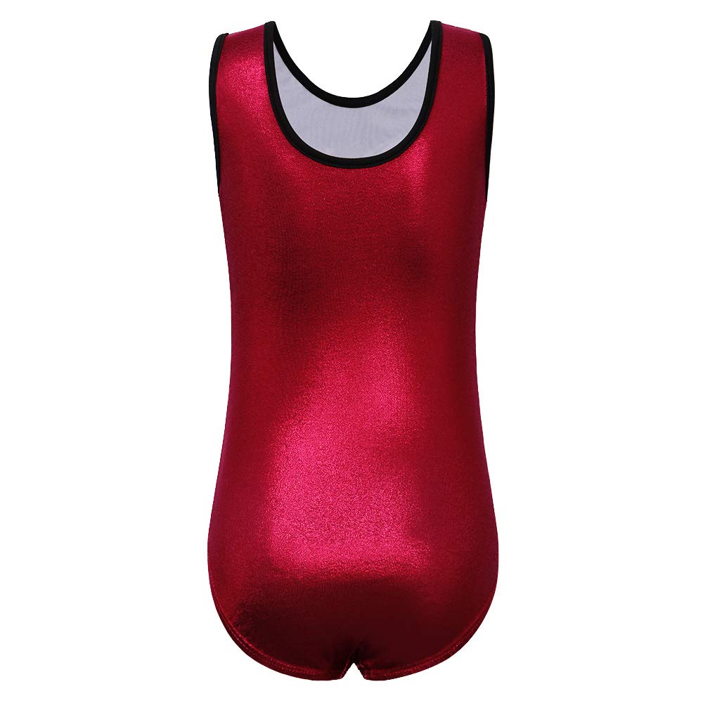 BAOHULU Girls Gymnastics Leotard - Sparkly Shiny Embroidery Dance Leotards for Kids & Children - Athletic Activewear for Ballet, Cheerleading & Gymnastics Practice
