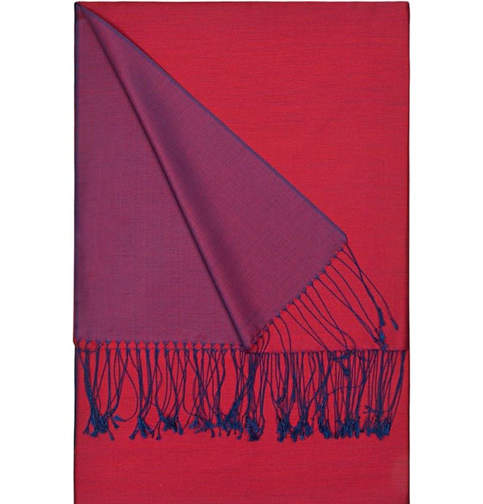 Aker Double Sided Silk Shawl for Women - Luxury Spring Summer Scarf Wrap - Style #345 - Perfect for Weddings, Parties & Evening Events