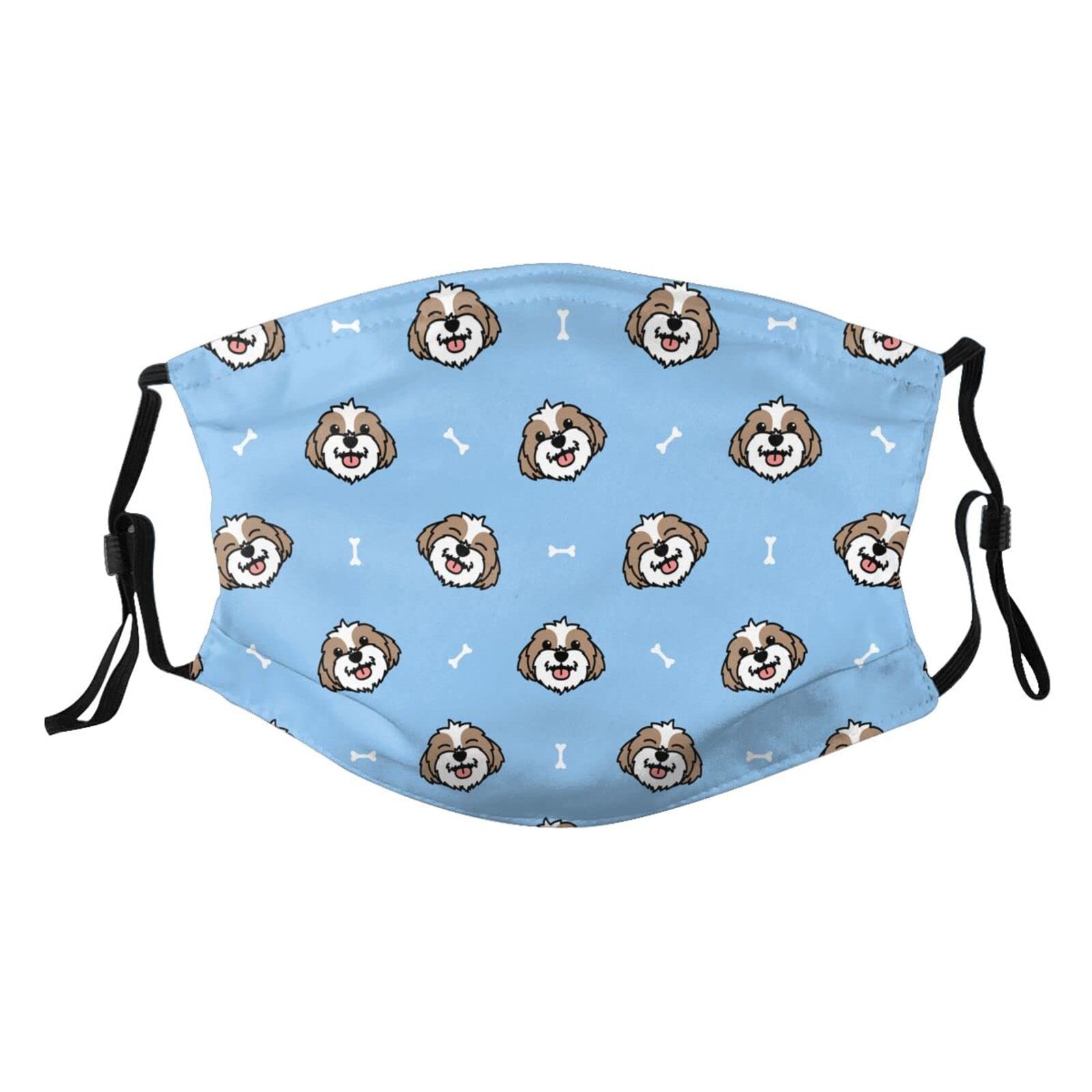 Washable Reusable Dog Cat Face Mask Bandana with 2 Filters - Breathable Balaclava Face Cover for Men & Women - Perfect for Outdoor Activities, Hiking, and Pet Walks