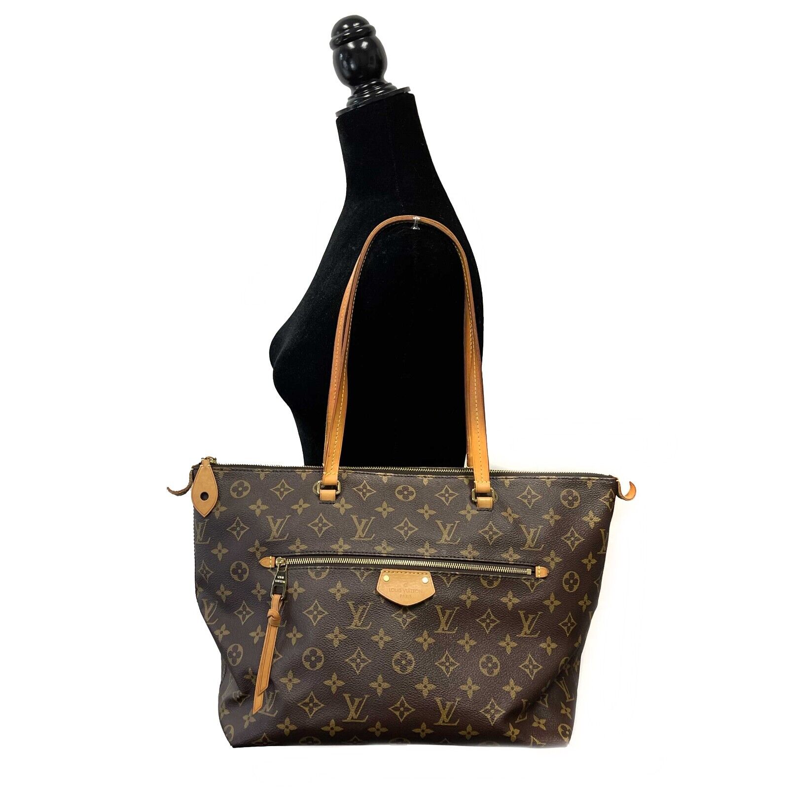 Louis Vuitton Monogram Canvas Lena MM Tote Bag - Brown Leather Shoulder Bag for Women | Luxury Designer Handbag for Work, Travel & Everyday Use