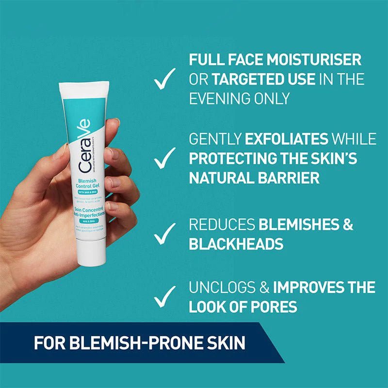 CeraVe Blemish Control & Resurfacing Bundle for Acne-Prone Skin - Facial Cleanser & Moisturizer Set for Clear, Smooth Skin | Daily Skincare Routine for Teens & Adults