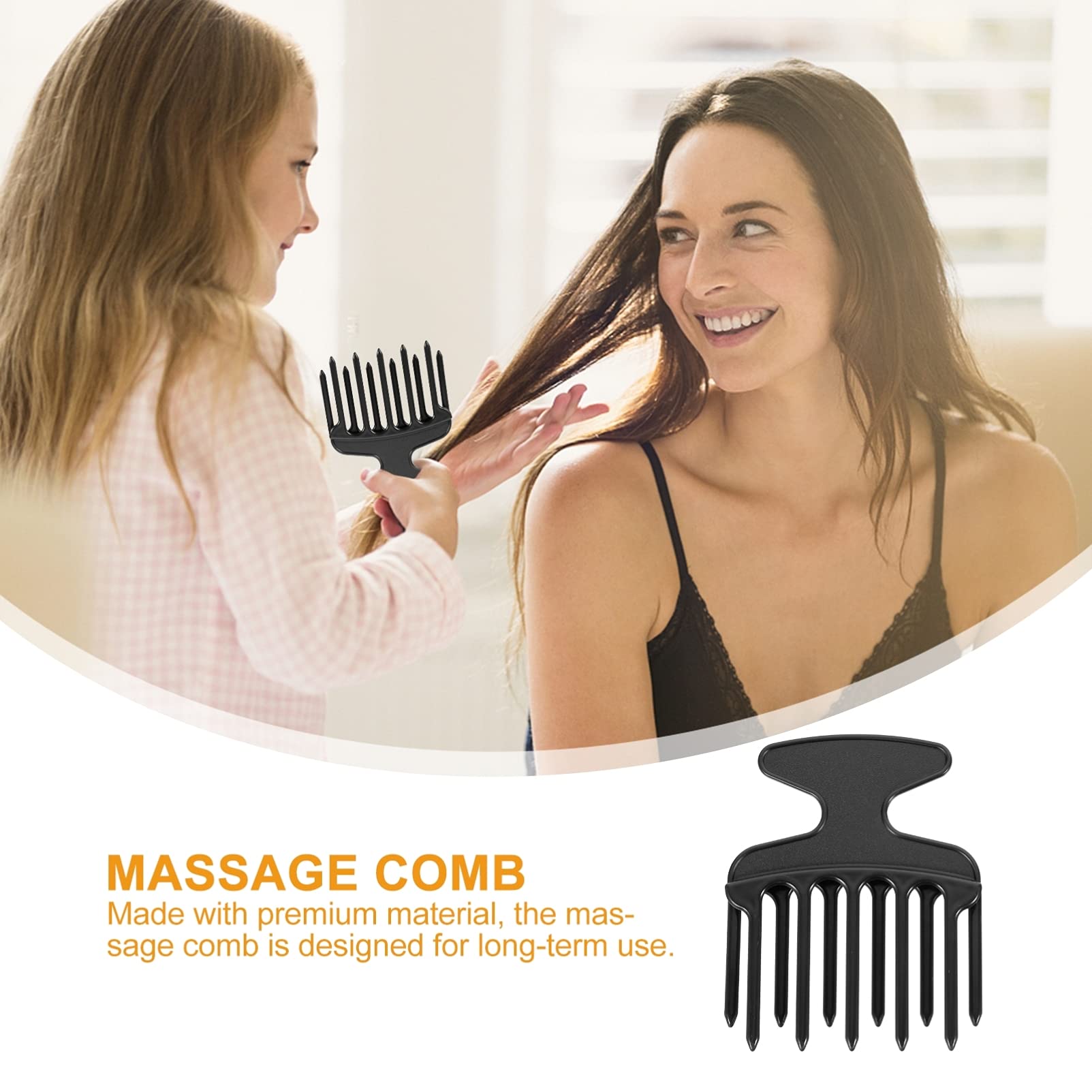 **Lurrose 2-Pack Afro Picks - Wide Tooth Detangling Comb for Natural Hair, Wigs & Braids - Double Fist Pick Hair Styling Comb for Men & Women - Perfect for Curly, Coily & Thick Hair (Blue)**    *(Ideal for salon use, home styling, travel, and daily detangling of afros, braids, twists, and extensions.)*