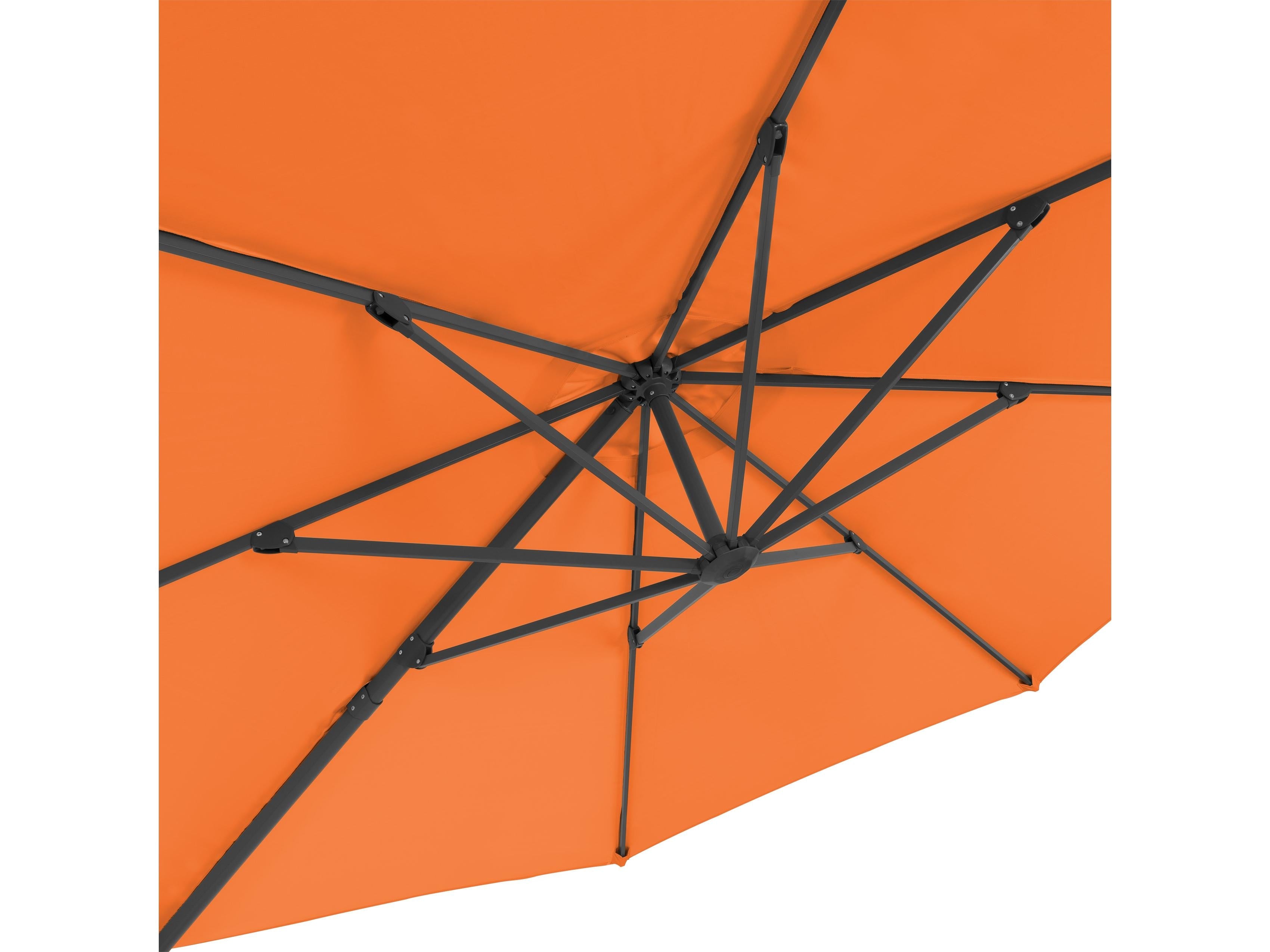 11.5ft Deluxe Offset Patio Umbrella in Orange - Perfect for Poolside, Backyard, and Outdoor Dining Areas