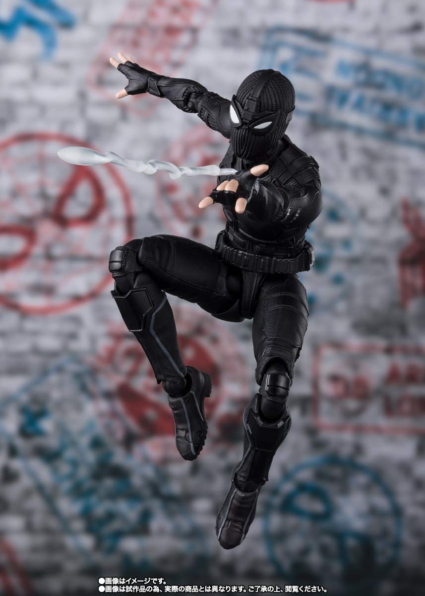 S.H.Figuarts Spider-Man Stealth Suit Action Figure - Marvel Far From Home Movie Collectible for Display & Role Play