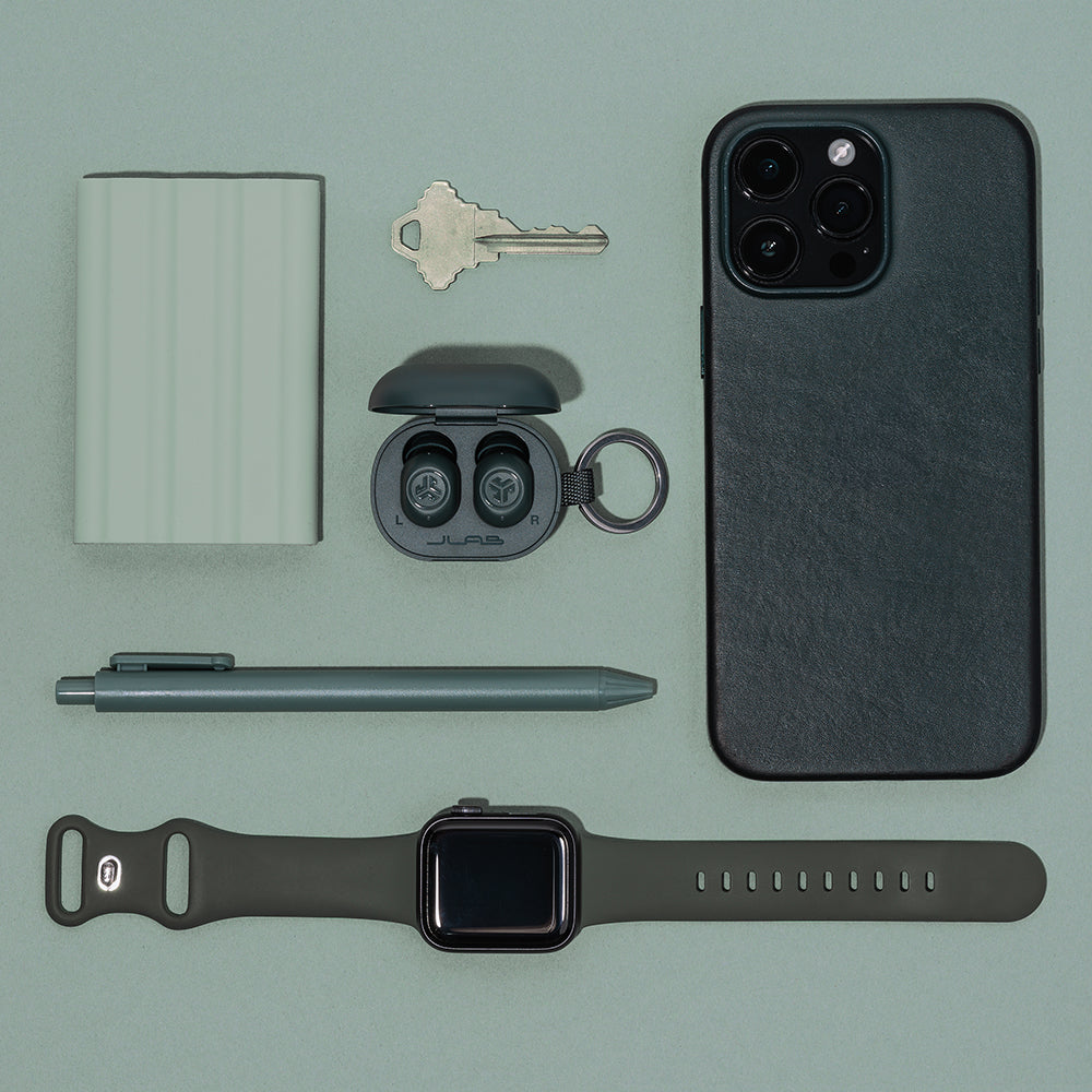 JBuds Mini True Wireless Earbuds - Sage Gray | Bluetooth 5.0, 24H Playtime, IPX5 Waterproof | Perfect for Gym, Running, Workouts & Daily Commute