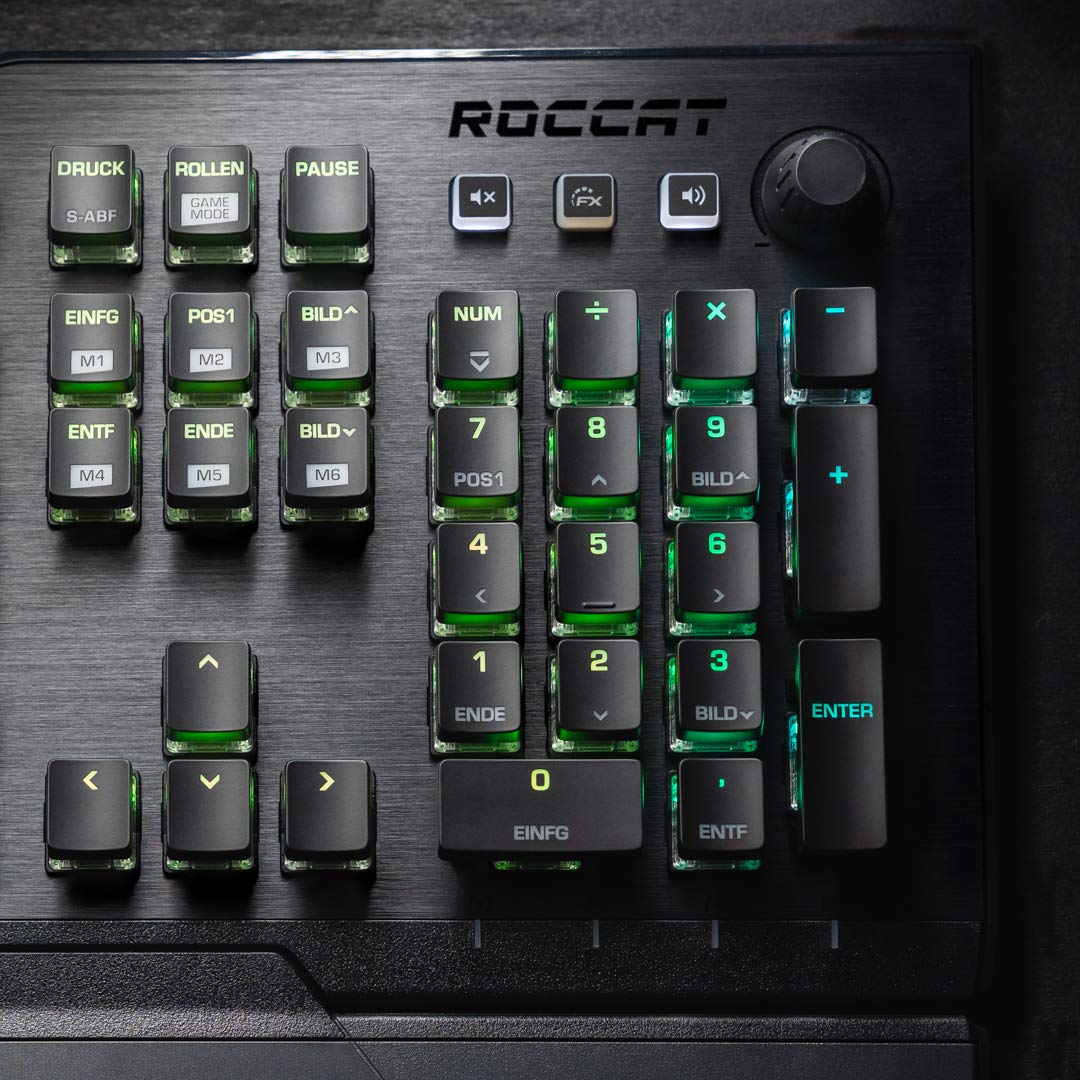 ROCCAT VULCAN 121 AIMO RGB Mechanical Gaming Keyboard with Red Switches - Tactile & Responsive for PC Gamers - Perfect for FPS, MOBA & Esports Tournaments
