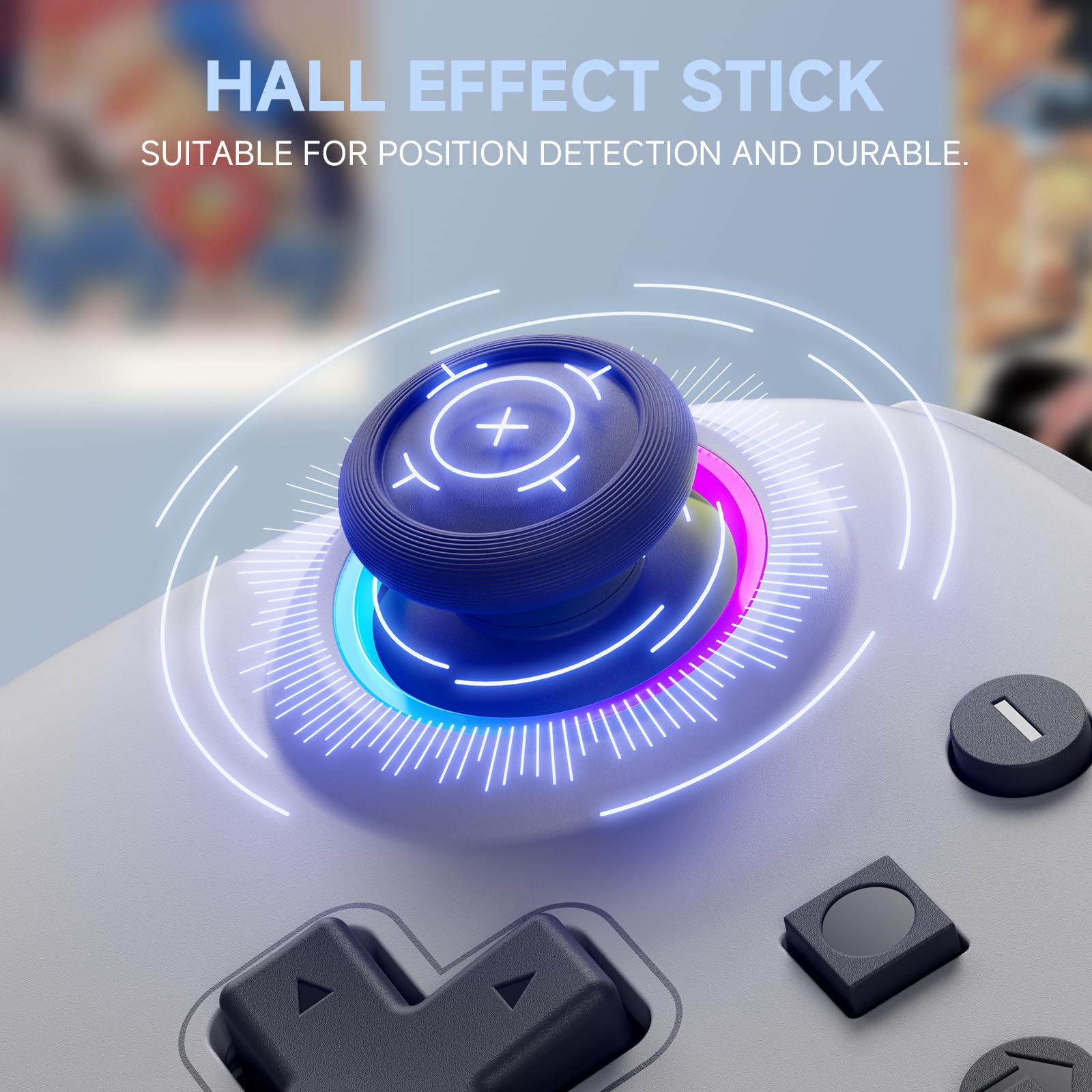ECHTPower Wireless Pro Controller for Nintendo Switch/Lite/OLED - Hall Effect Joysticks, Programmable Buttons, 6-Axis Gyro, Turbo & One-Key Wake-up | Perfect for Gaming, Travel & Multiplayer Sessions