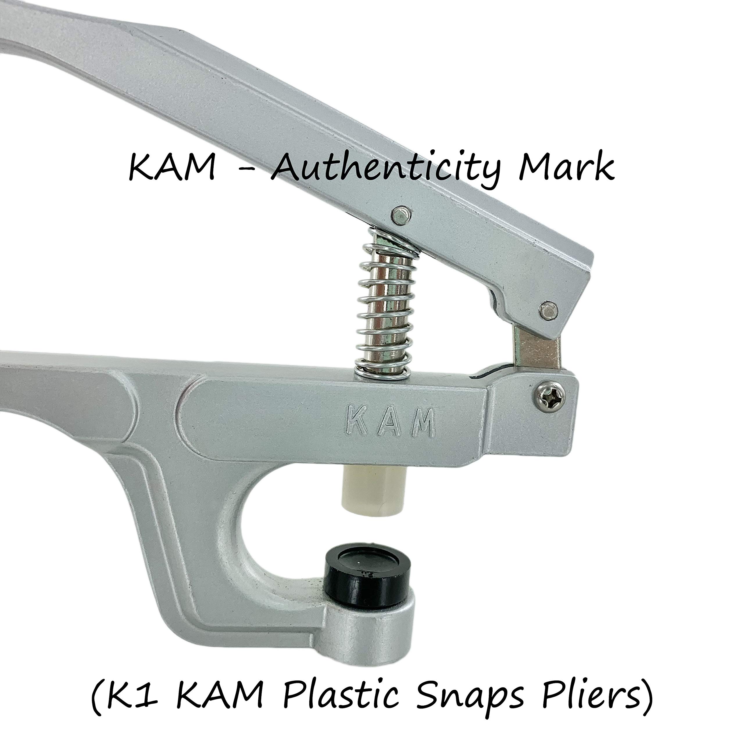Bundle - 2 in 1: KAM Plastic Snap Fastener Tool Kit with Pliers & Awl + 100 Snap Sets for DIY Cloth Diapers, Baby Bibs, Buttons & Reusable Towels | Pastel Color Variety | Perfect for Baby Care, Sewing Projects & Eco-Friendly Home Use