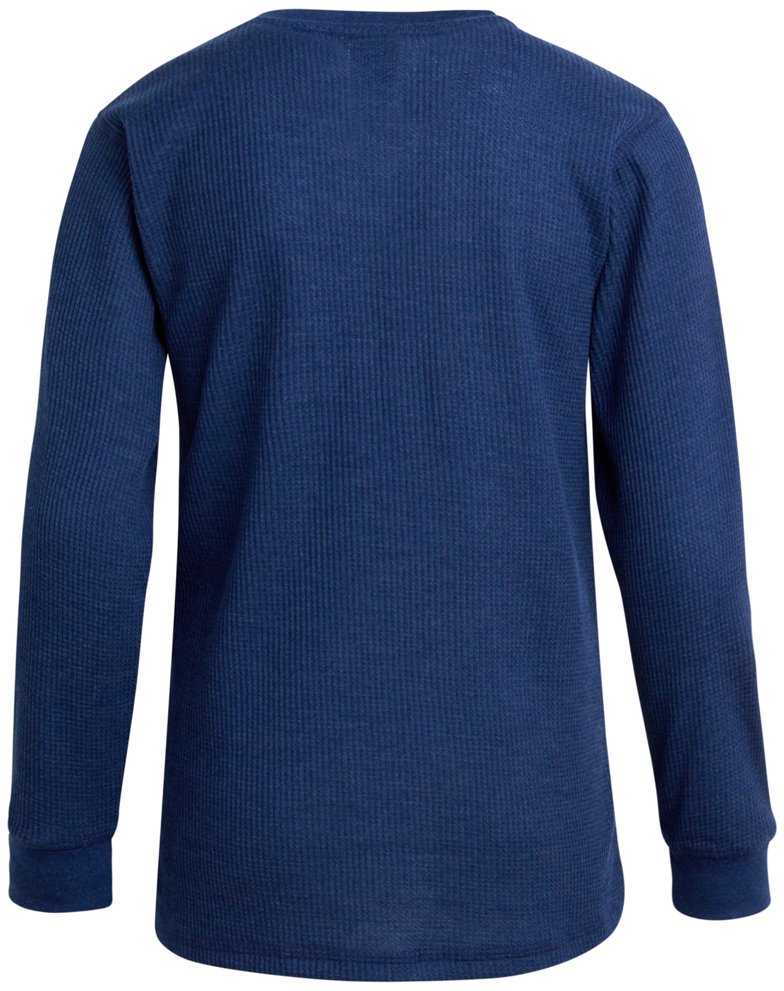 2 Pack Boys' Waffle Knit Long Sleeve Thermal Crewneck T-Shirt (Sizes 8-18) - Warm Winter Base Layer for School & Outdoor Activities