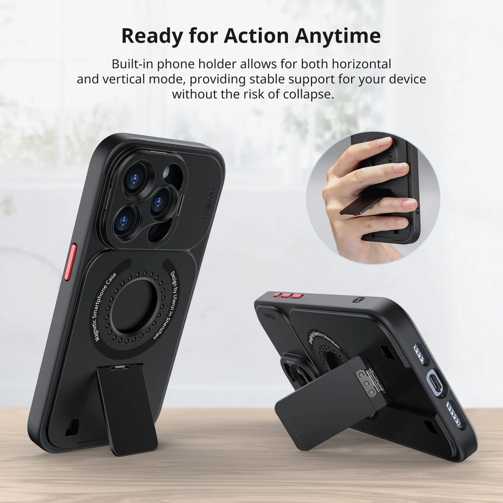 Ulanzi O LOCK Smartphone Video Stabilizer Kit for iPhone 15 Pro & Pro Max - Perfect for Vlogging, Live Streaming & Content Creation