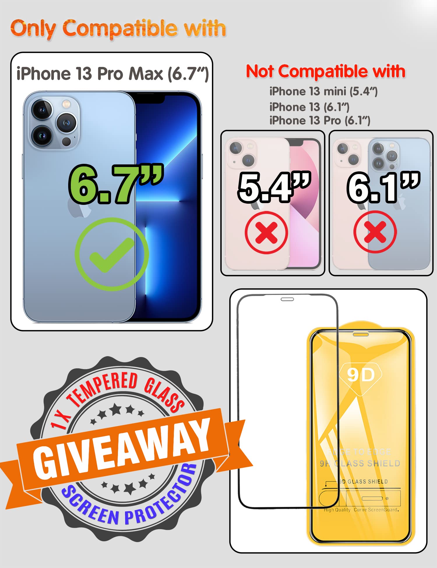 Shockproof Clear TPU Phone Case for iPhone 13 Pro Max with Fruit Stickers - Drop Protection Slim Soft Cover | Perfect for Everyday Use, Travel & Outdoor Activities