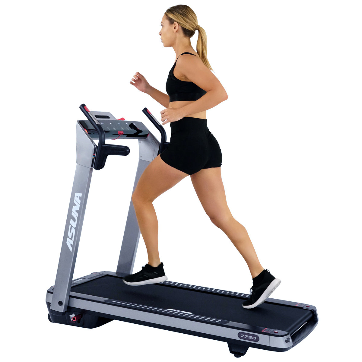 SpaceFlex Foldable Running Treadmill with Auto Incline - Wide Deck Home Gym Equipment for Cardio Workouts & Indoor Fitness Training