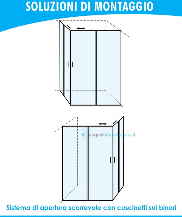 Sliding Glass Corner Shower Door 65x95cm Clear - Perfect for Modern Bathrooms & Space-Saving Bathroom Designs