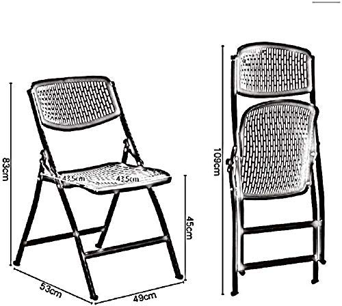 Foldable Office Chair with Steel Feet - Ergonomic Conference & Training Chair for Home & Office - Comfortable Computer Chair with Backrest - Perfect for Meetings, Workstations & Home Offices