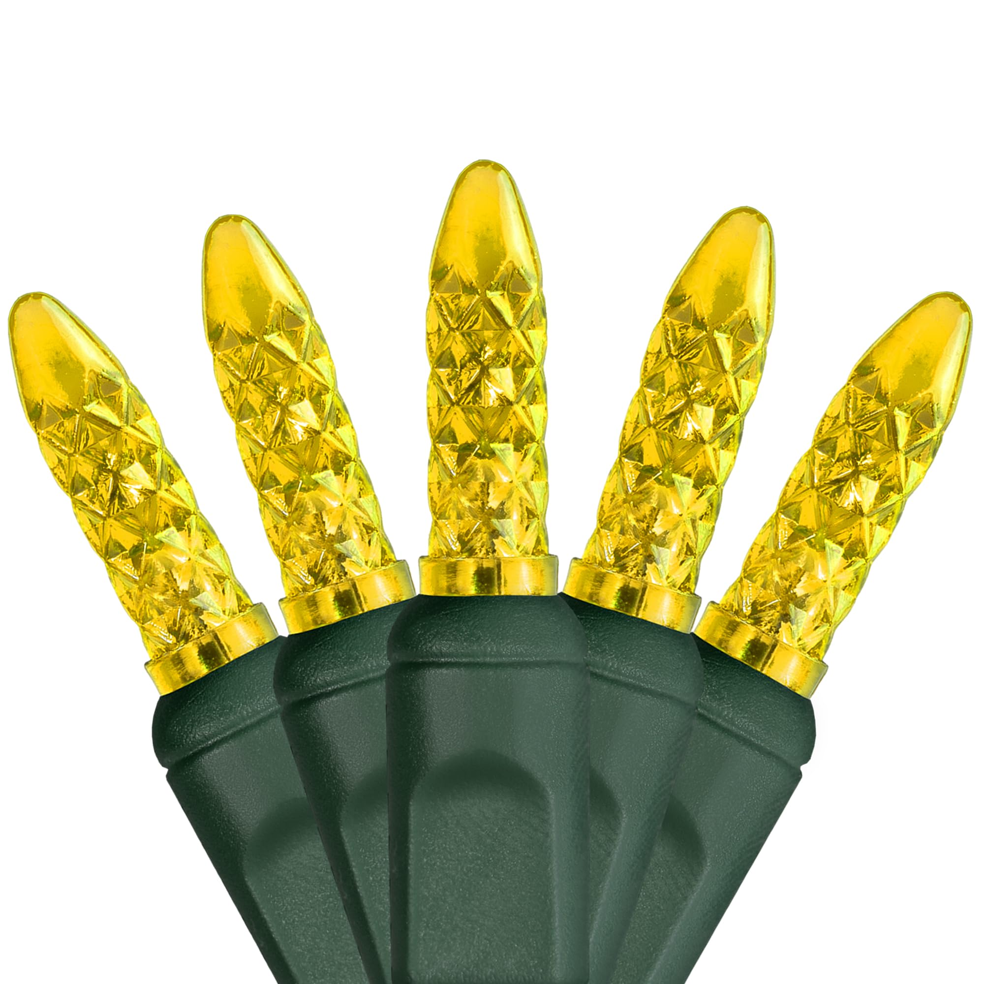 70 M5 Gold LED Christmas Lights with Green Wire - 4