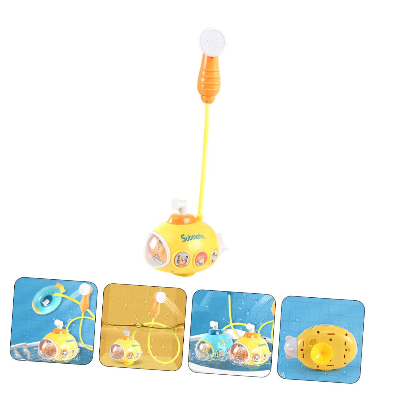 HEMOTON 3-Piece Yellow Plastic Bath Toys Set for Kids Ages 3-4 - Fun Shower Time Learning & Play for Toddlers
