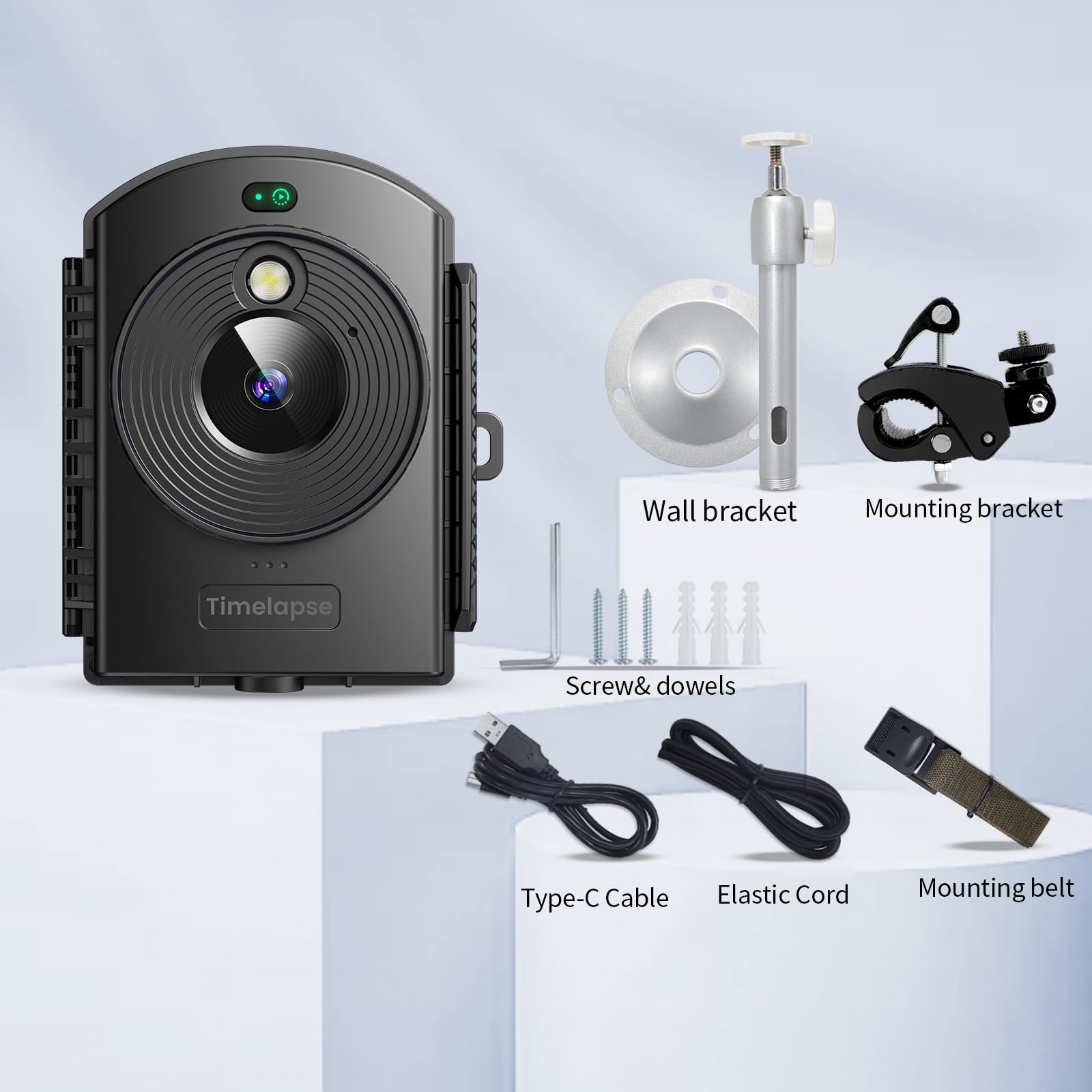 Outdoor Construction Time Lapse Camera with Infrared Positioning & LED Light - 180 Days Continuous Shooting, 1080P HD Video & Photos for Cooking, Plant Growth, Art Drawing, Landscape Photography (64GB) - Perfect for Construction Monitoring, DIY Projects, and Nature Observation
