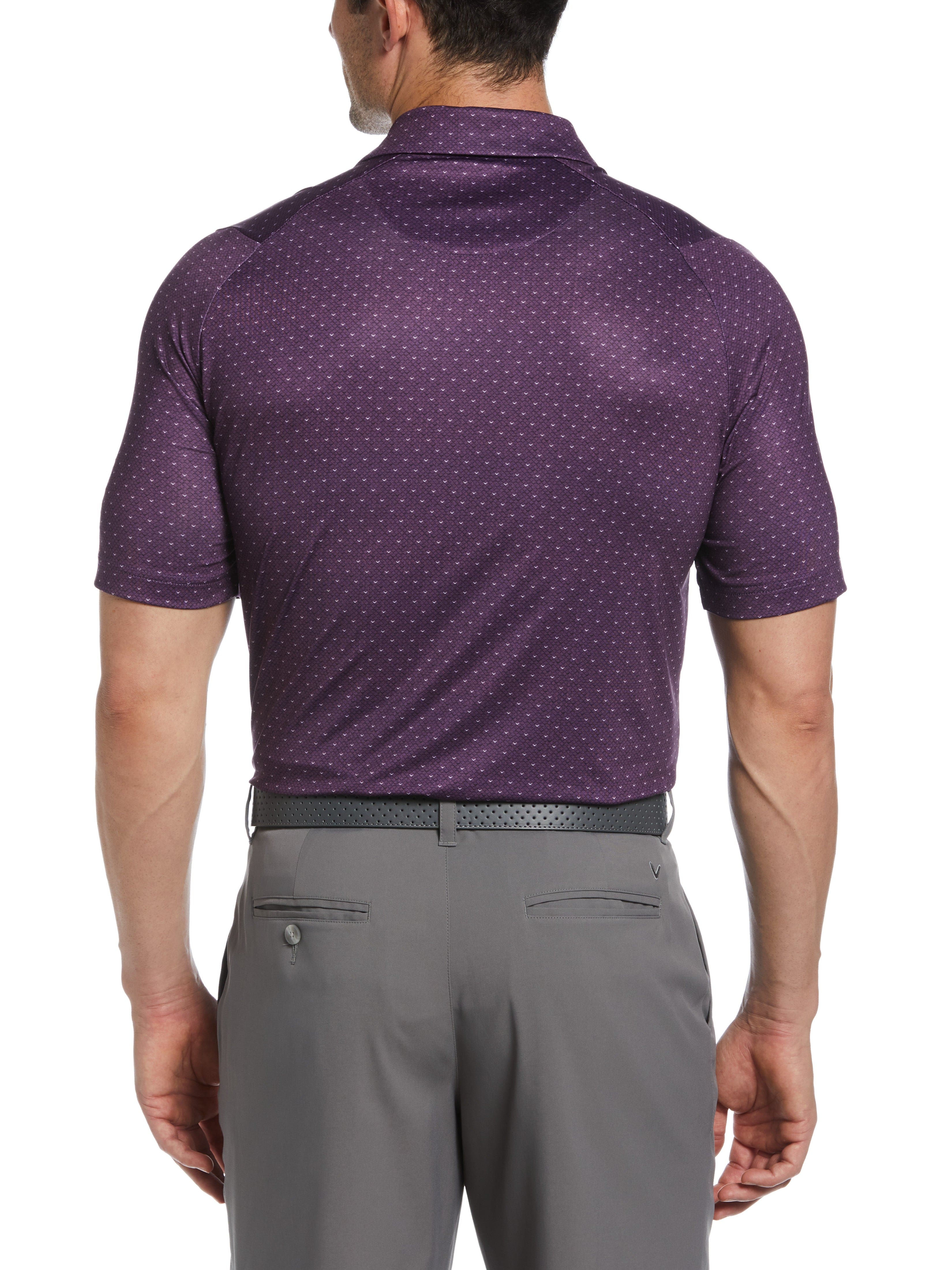 Men's Swing Tech™ Allover Chevron Polo Shirt - Moisture-Wicking, Breathable & Stylish for Golf, Tennis & Casual Wear