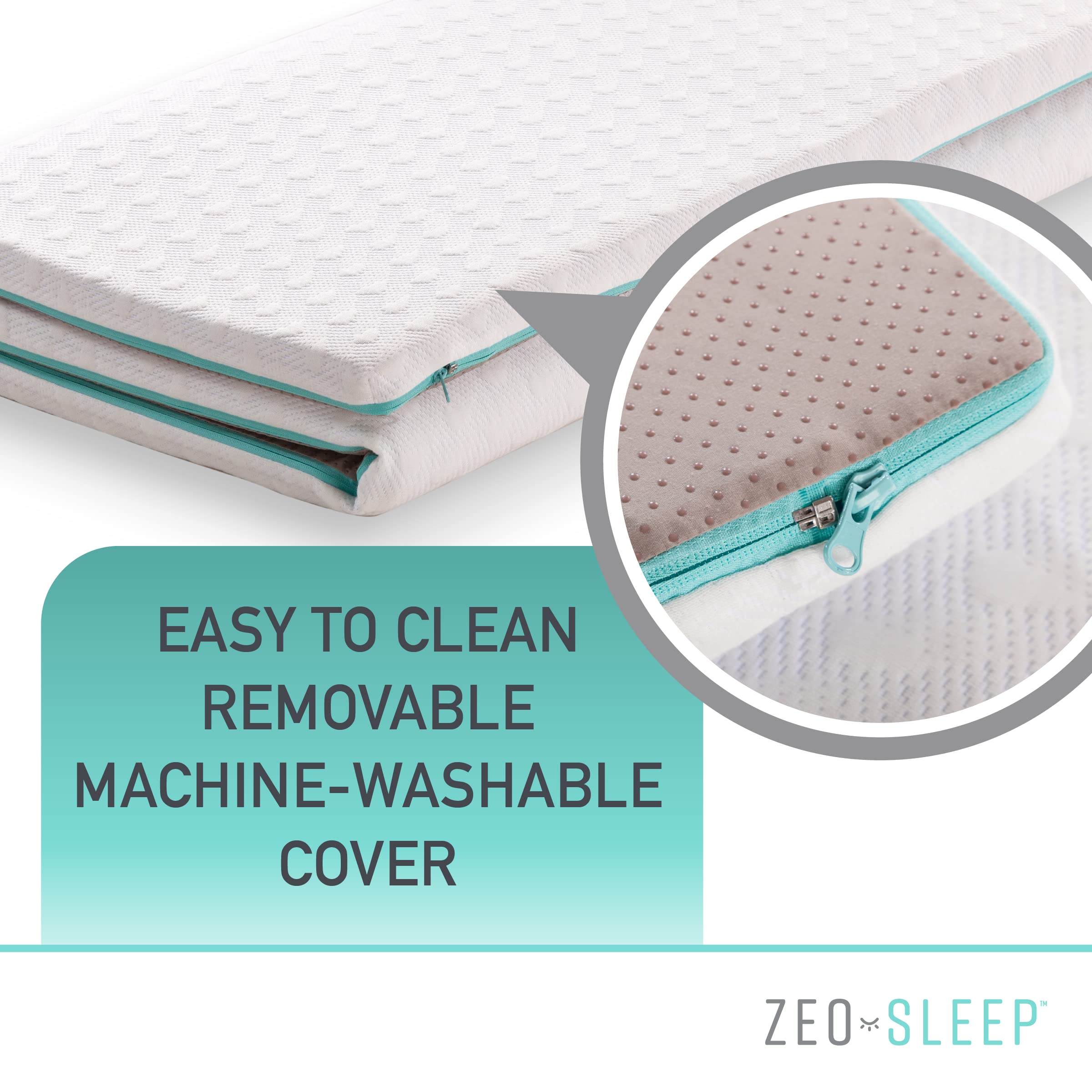 1.5 Inch Firm to Extra Firm Memory Foam Mattress Topper with Removable Cover - Full Size Bed Topper for Overweight Sleepers & Back Pain Relief - Enhanced Support & Pressure Relief for Side, Back & Stomach Sleepers - Perfect for Guest Beds, Dorm Rooms & Home Use